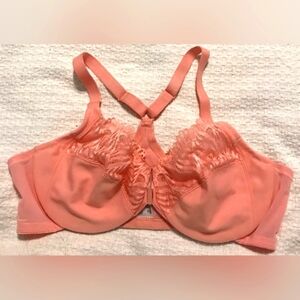 GLAMORISE BRA STYLE 1246 Front Closure Bra Pink 40C NWOT